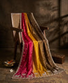 Luxe Fendi Womens Yellow Dupatta with Heritage Zari Buti & Elephant Work