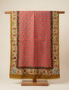 Signature Bamboo Silk PrintedStole | Heritage Floral Border & Geometric Motif Print