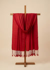 Everyday Solid Textured Viscose Maroon Women's Stole | Lightweight Wrap