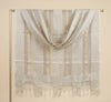 White Organza Dupatta with Gota Patti Work & Tassel Border