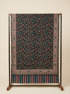 Everday Bamboo Silk Floral Kalamkari Printed Black Stole
