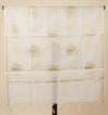 Organza Zari Buta Mens Dupatta – White Tone with Gold Woven Design