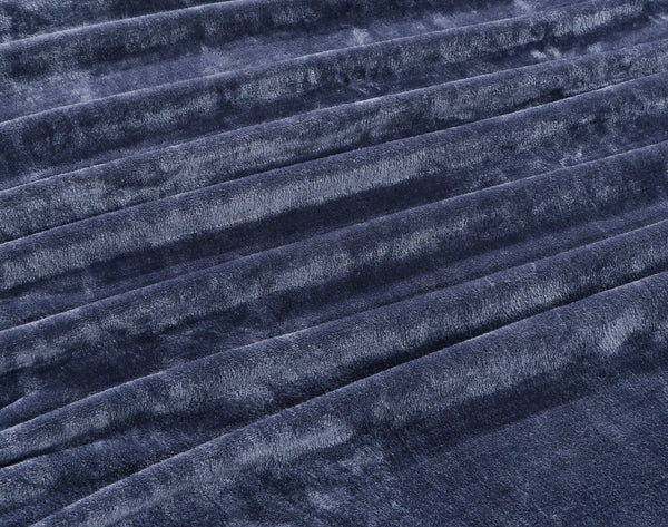 Super Soft Solid Velvet Finish Blue Flannel AC Blanket (Size: 90 x 90 Inches) Shivmani Creations 
