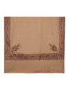 Elegant Brown Woolen Mens Shawl with Embroidered Border – Ethnic Wrap (80 x 40 Inches)