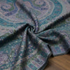 Kani Work Bamboo Silk Cutwork Women Shawl – Teal & Blue Elegance (80 x 40 Inches)