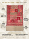 Regal Multicolor Patchwork Kani Jacquard Woven Wool Blend Beige Stole