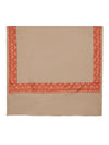 Brown Woolen Mens Shawl with Traditional Embroidered Border (80 x 40 Inches)