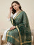 Green Organza Meena Jaal Dupatta | Elegant Sheer Festive Drape