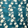 Premium Winter Flannel Bedsheet | 300 GSM | Teal Floral Design | 90×100 inches Bedsheet My Store 