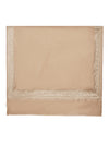 Beige Woolen Mens Shawl with Gold Border – 80x40 Inches