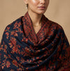 Naqsh-e-Kashmir All-Over Floral Woven Kani Jacquard Wool Blend Black Shawl