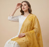 Yellow Cotton Embroidered Dupatta | Summer Edit Lightweight Ethnic Essential