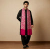 Mir-e-Khas Kashmiri Sozni Jaal Pink Shawl for Men – Wool Blend