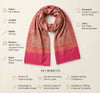 Naqsh-e-Kashmir Woven Kani Jacquard Floral Shawl with Traditional Pink Border & Panel