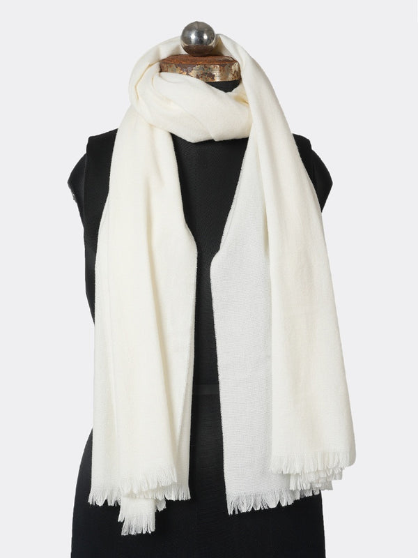 Solid Woolen Mens Stole | Classic Minimal Winter Wrap (80 × 28 Inches)