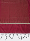 Maroon Banarasi Silk Dupatta with All-Over Woven Floral Zari Jaal (Size: 2.5x1 m Approx)