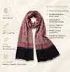 Naqsh-e-Kashmir Woven Kani Jacquard Floral Shawl with Traditional Black Border & Panel