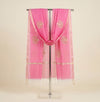 Elegant Pink Cotton Zari Buta Dupatta | Lightweight Ethnic Drape