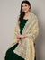 Cream Georgette Dupatta with Hand Gota Patti Work (Size: 2.5x1 m Approx)