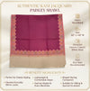 Naqsh-e-Kashmir Woven Kani Jacquard Wine Shawl with Solid Panel & Traditional Border
