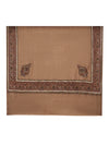 Brown Woolen Women Shawl with Intricate Embroidered Detailing – Winter Wrap (80 x 40 Inches)