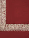 Maroon Woolen Mens Shawl with Gold Border – 80x40 Inches
