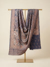 Reserve Mens Bamboo Silk Heritage Printed Reversible Blue Stole