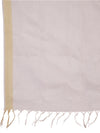 Silver Cotton Silk Dupatta with Subtle Woven Texture (Size: 2.5x1 m Approx)