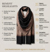 Naqsh-e-Kashmir Woven Kani Jacquard Border Black Shawl | Wool Blend