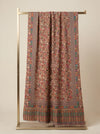 Reserve Mens All-Over Kalamkari Floral Print Bamboo Silk Brown Stole