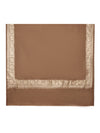 Brown Woolen Women Shawl with Gold Border – 80x40 Inches