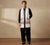 Mir-e-Khas Men's Kashmir-Inspired Kingri Jacquard Woven White Shawl with Floral Border