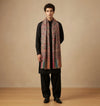 Mir-e-Khas Traditional Kashmiri Kani Weave Brown Shawl for Men – Wool Blend