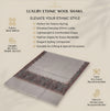 Naqsh-e-Kashmir Woven Kani Jacquard Border Grey Shawl | Wool Blend