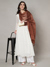 Brown Sheer Handwoven Cotton Dupatta with Tassel Finish (Size: 2.5x1 m Approx)