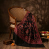 Naqsh-e-Kashmir All-Over Floral Woven Kani Jacquard Wool Blend Black Shawl