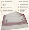 Mir-e-Khas Men's Kashmir-Inspired Kani Paisley & Geometric Border Wool Blend White Shawl
