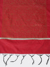 Orange Banarasi Silk Dupatta with Intricate Woven Zari Motifs & Classic Border (Size: 2.5x1 m Approx)