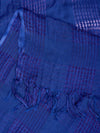 Blue Cotton Woven Check Dupatta with Tassel Detailing (Size: 2.5x1 m Approx)