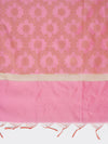 Pink Banarasi Silk Dupatta with Elegant Woven Floral Jaal (Size: 2.5x1 m Approx)