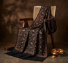 Mir-e-Khas Men's Kashmir-Inspired Jamawar Floral Paisley Vine Blue Shawl
