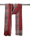 Reversible Woolen Mens Stole with Classic Striped Weave | Elegant Winter Wrap (80 × 28 Inches)