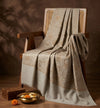 Naqsh-e-Kashmir Sozni Jaal Embroidered Grey Shawl | Traditional Kashmiri Wool Blend