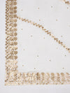 White Chinon Dupatta with Gota Patti Border & Sequin Detailing (Size: 2.5x1 m Approx)