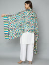 Bamboo Silk Heritage Printed Women Stole | Elegant Artisanal Statement Wrap (80 × 28 Inches)