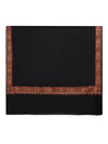 Woolen Women Shawl in Black with Embroidered Traditional Border (80 x 40 Inches)