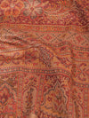 Brown Jamawar Wool Blend Mens Shawl with Intricate Paisley Weave – 80×40 Inches