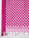 Rani Cutwork Cotton Dupatta with Tassels (Size: 2.5x1 m Approx)