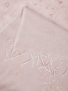 Pink Chanderi Cotton Dupatta with Subtle Floral Embroidery (Size: 2.5x1 m Approx)