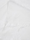 White Chanderi Cotton Dupatta with Subtle Floral Embroidery (Size: 2.5x1 m Approx)